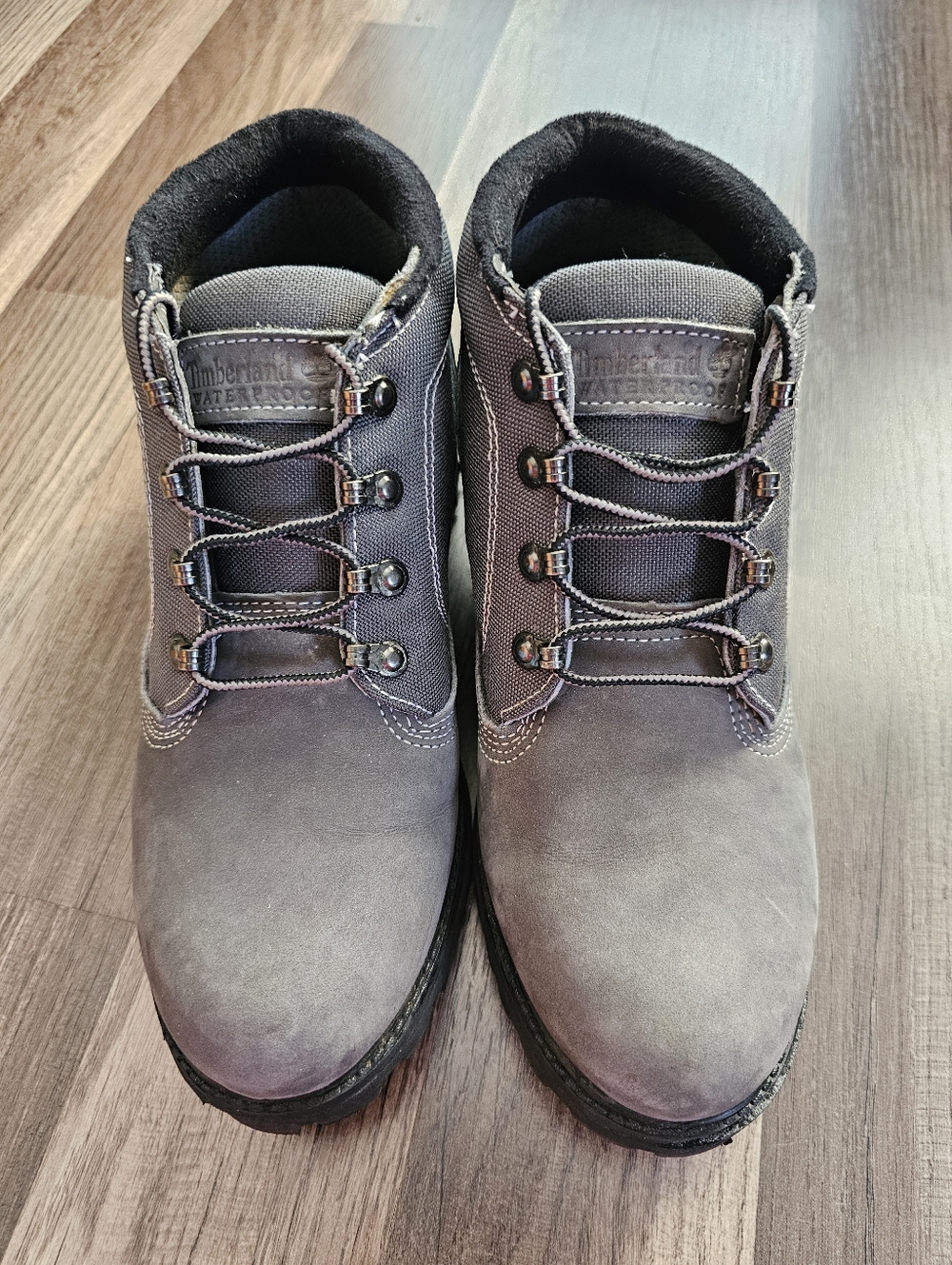 Timberland Gray and Black Waterproof Ankle Boots